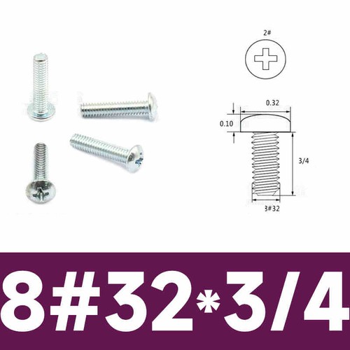 UNC Phillips Pan Head Screws Drive Machine Screws 8#32 Carbon Steel Galvanised - Picture 11 of 12