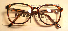 Vintage MAINSTREET 229 Black Amber 48/20 Eyeglass Frame New/Old Stock 302