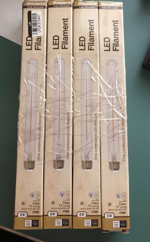 BULITE 5W LED 11 INCH T9 LONG 2700K DIMMABLE CLEAR T9 LONG 2700K (4PACK)