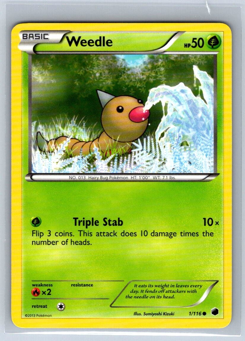 Pokemon Weedle B&W Plasma Freeze 1/116 LP