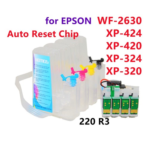 refillable Ciss ink system for xp-424 xp-420 xp-324 xp-320 wf-2630 220 - 第 3/6 張圖片