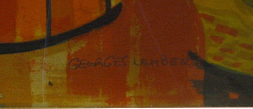 Vintage Georges Lambert Rare signed LE Litho "Mexican Marketplace" - Picture 2 of 2