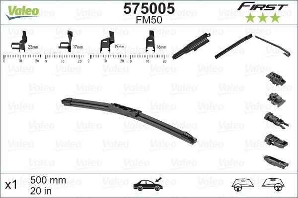 Valeo 575005 Wischblatt FüR Alfa Romeo Audi Austin Bmw Chevrolet Chrysler-image