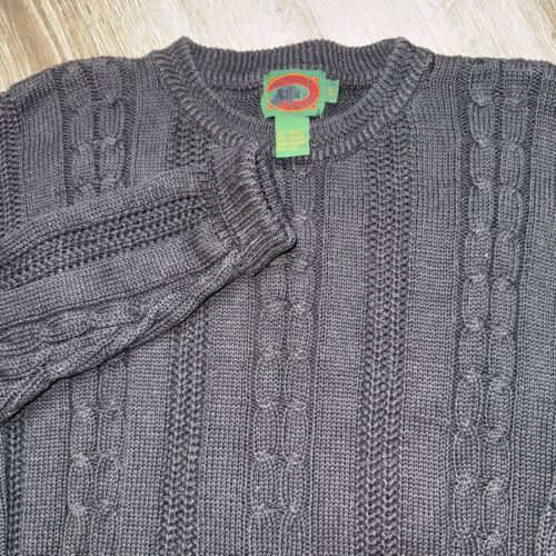 Vintage Boston Trader Cable Knit Sweater Black Large - Picture 2 of 6