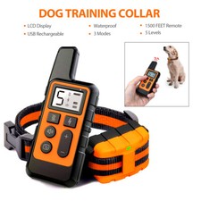 2600 FT Remote Dog Shock Training Collar Rechargeable Waterproof LCD Pet Trainer