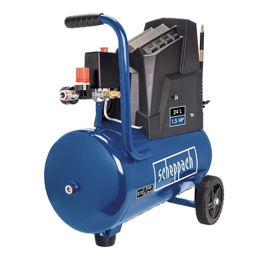 Scheppach 8bar Druckluft Kompressor HC25o Set Spiralschlauch + Zubehör - Bild 6 von 10