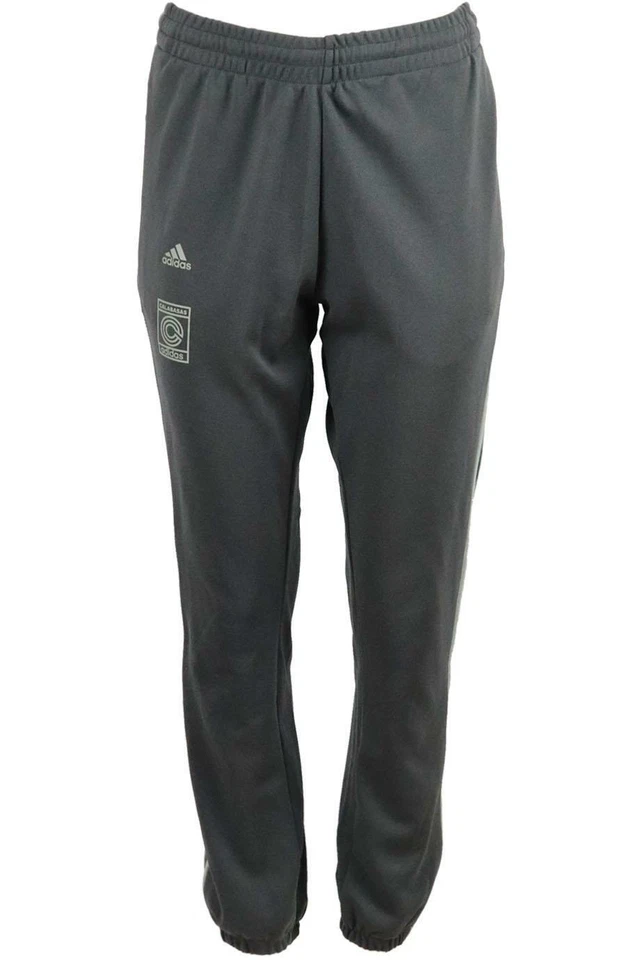 ADIDAS ORIGINALS + YEEZY CALABASAS STRIPED SATIN JERSEY TRACK PANTS SMALL