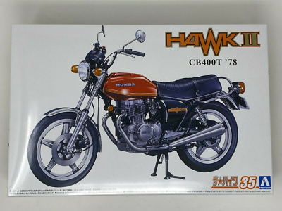 Aoshima 1/12 The Bike Series No.35 Honda CB400T HAWK-II 1978