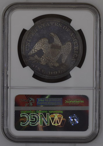 1864 NGC PR66 $45,000 CU Proof Seated Dollar $1 - Picture 2 of 3
