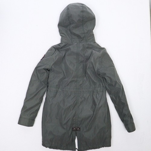 Chaqueta Abercrombie & Fitch Para Mujer’s Gris Mediano Parka Forrada Sherpa Ropa Exterior Utilitaria - Imagen 2 de 11