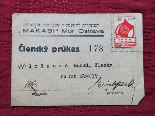 Makkabi MAKABI Sport Jewish Histadrut Club 1930s Pre WW2 Ostrava Czechoslovakia - Picture 3 of 8