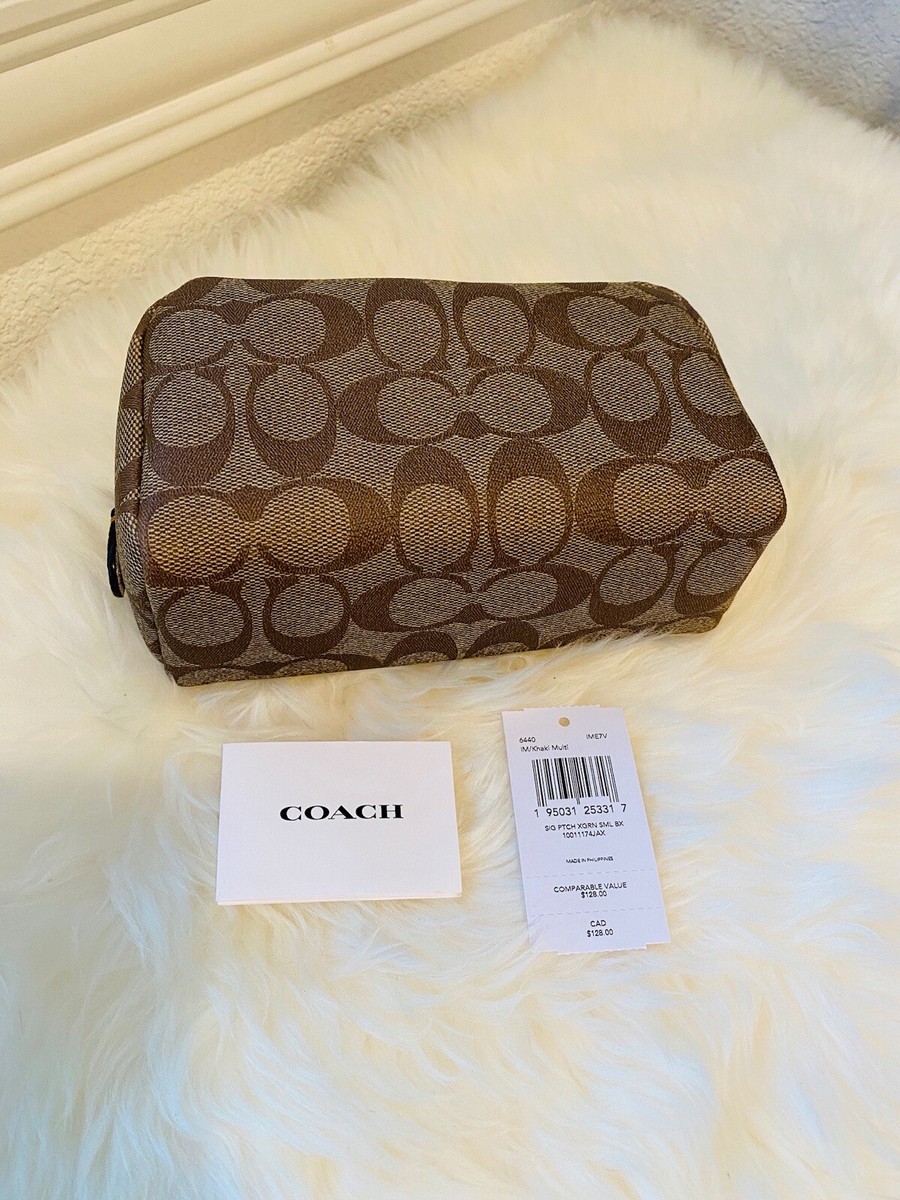 Coach X Peanuts Small Boxy Cosmetic Case Signature Canvas Coach X Peanuts Small Boxy Cosmetic Case Signature Canvas