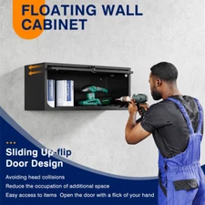 Wall-Mounted Metal Storage Cabinet Garage Kitchen Wall Cabinet 120lbs per Shelf