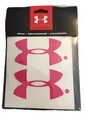 Lot of Two Packs Of  Pink Under Armour Decals #IWILL 4 x 2 1/2'' 