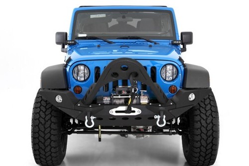 Smittybilt Extended Bikini Top for 2010-18 Jeep Wrangler JK 4 DR Black w/ Header - Picture 4 of 5