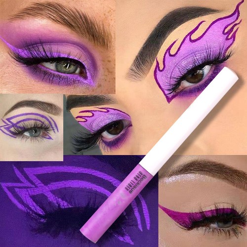Waterproof Liquid Eyeliner Pen Long Lasting Neon Fluorescent EyeLiner Makeup Pen - Picture 25 of 28