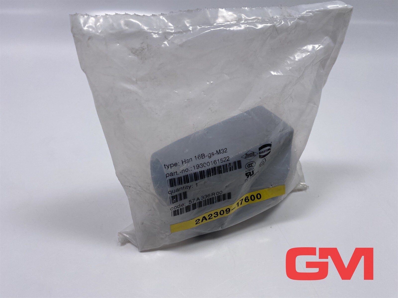 Harting Tulle Housing Han 16B-gs-M32 Hood Side Entry 19300161522 Housing 16B
