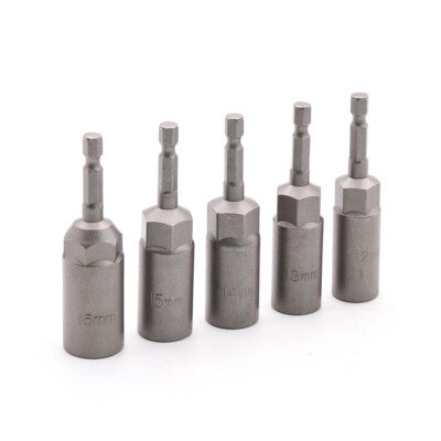 Extra Deep Nut Driver 1/4'' 6.35mm Hex Shank Socket Driver Drill Bit Metric