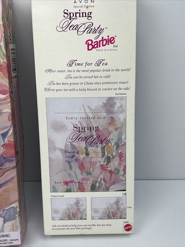 Mattel 1997 Spring Tea Party Barbie Doll 3rd in Series Avon Special Edition - Picture 7 of 14