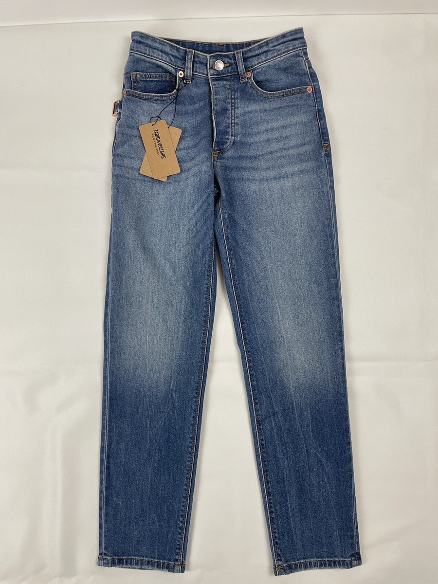 【関税込み】GOLDEN Melody' jeans Zadig & Voltaire Mamma Eco Straight Leg Denim Jeans, Light