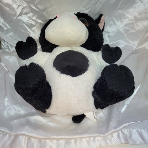 Juguete de vaca de peluche blanco y negro Kellytoy 2013 17" - Imagen 4 de 6