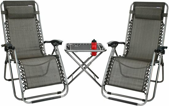 Schreuders Sport Unisex 21DT 3-teiliges Patio-Set, Anthrazit, Einheitsgröße Schreuders Sport Unisex 21DT 3-teiliges Patio-Set, Anthrazit, Einheitsgröße