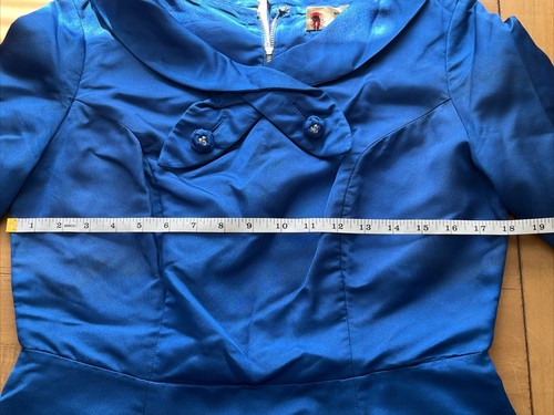 Peck & Peck 5th Avenue Vintage 1950’s Women's Lined Blue Dress ILGWU Union Made - Picture 7 of 9