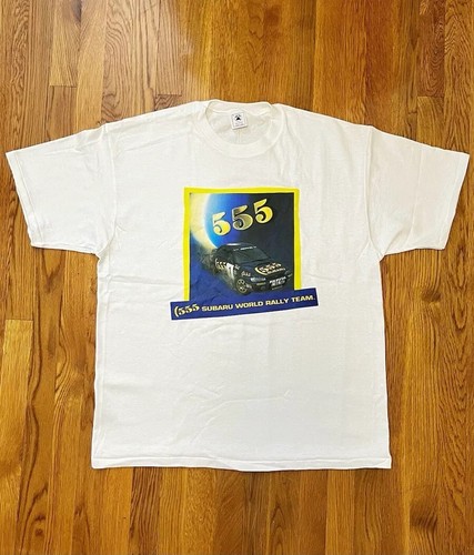 Vintage Subaru 555 World Rally Team Racing T Shirt Size Large | eBay