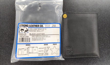 Strong Leather Co.  Deluxe Single ID Badge Wallet - Black - Shape#258