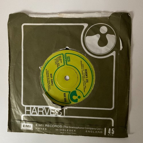 Deep Purple Fireball c/w Demon's Eye 7" Vinyl Single 1971 EMI Records HAR 5045 - Picture 9 of 9