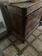 Antico Como Cassettone Cassettiera in legno di noce epoca 800 mobile 4 cassetti