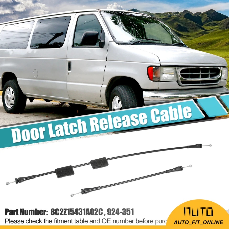 Rear Right Side Door Latch Cable Custom for Ford E150 E250 E350 E450 E550 92-14 - Изображение 3 из 4