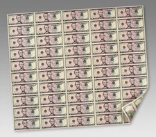 $5 50-NOTE FULL UNCUT CURRENCY SHEET BOSTON 1AFEDERAL RESERVE 2021 SERIES SEALED