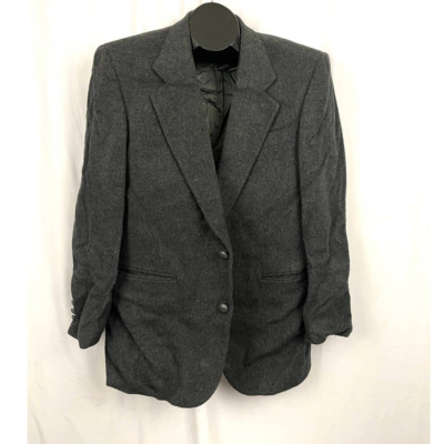 VTG Charcoal 100% Camel Hair Men's Blazer Sports Jacket Lined 40R Made in USA