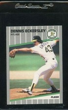 1989 FLEER GLOSSY #7 DENNIS ECKERSLEY HOF OAKLAND ATHLETICS