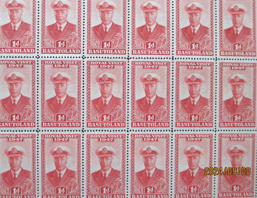 BASUTOLAND - 1947 ROYAL VISIT - SG32-35 COMPLETE SHEETS SET ~ MNH - Picture 3 of 9