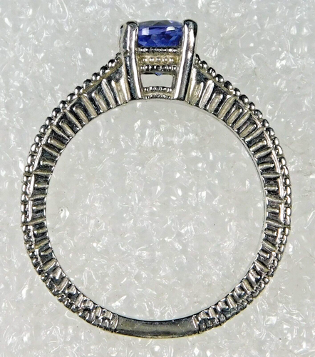 DESIGNER GSK STERLING Light Purple, Clear STONES RING size 6.8