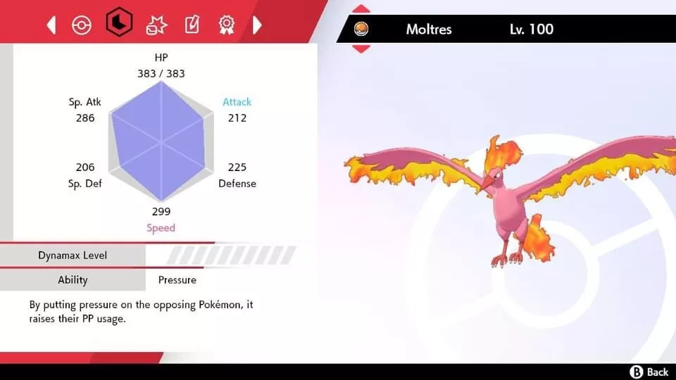 Pokemon Sword and Shield Shiny Moltres 6IV-EV Trained