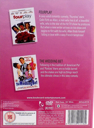 Fourplay (2001) & The Wedding Bet (2001) R0 DVD Colin Firth, Christopher Wiehl - Picture 2 of 4