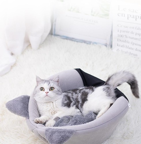 Lovely Soft Cat & Dog Bed, Semi-enclosed Nest Kennel for Indoor Pets to Rest - Picture 24 of 25