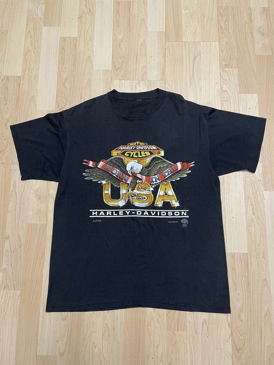 Vintage Harley Davidson USA T Shirt Sz Large 80's | eBay