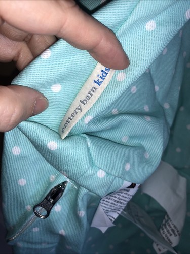 Pottery Barn Kids Anywhere My First Chair Slipcover “Eleanor” Aqua Dot EUC - Picture 5 of 5
