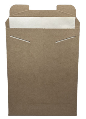 Uline Kraft Tab Locking Stayflats  #5 - 9 3 4 x 12 1 4''