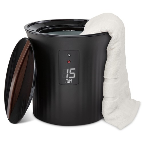 LiveFine Towel Warmer, Bucket Heater W/LED Display Fits 40”x70” Towel, Black