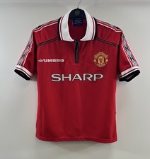 Manchester United Home Football Shirt 1998/00 Adults Small Umbro D307