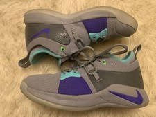 Boy s Nike PG 2 Platinum Gray Blue PlayStation Shoes 5Y Paul George 943820-002