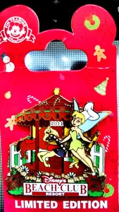 WDW-Disney-039-s-Beach-Club-Resort-Tinker-Bell-Gingerbread-Carousel-LE-Pin