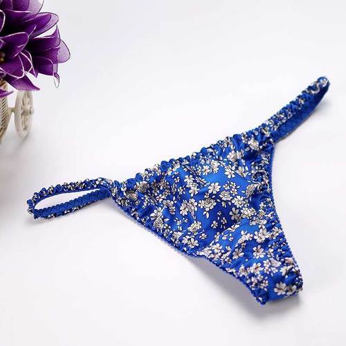 2 Pairs Womens Floral Panties Thongs Tangas Bikinis Hot Bottoms T Back Underwear - Picture 36 of 41