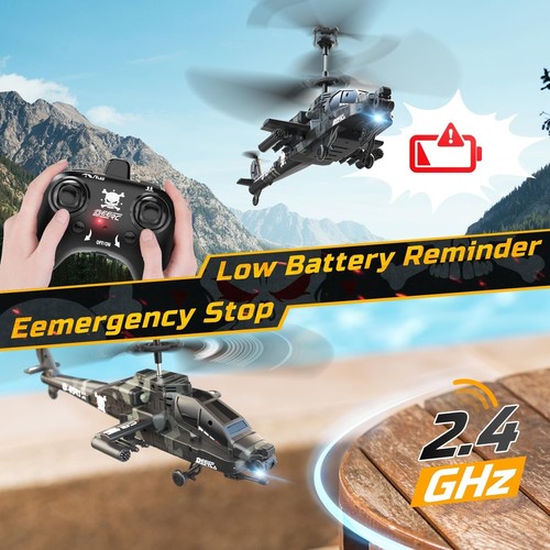 DEERC RC 2.4GHz Remote Control Helicopter, 30 Mins Flight + LEDs & Altitude hold - Picture 4 of 15