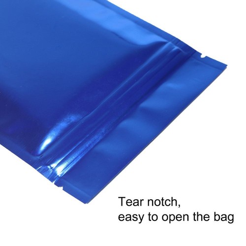 Foil Mylar Smell Proof Zipper Lock Bags Glossy Heat Sealable Storage Pouch - Picture 5 of 18